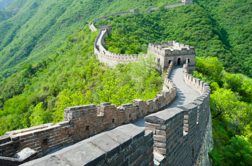 Panlongling Great Wall in Beijing, China in the morning light