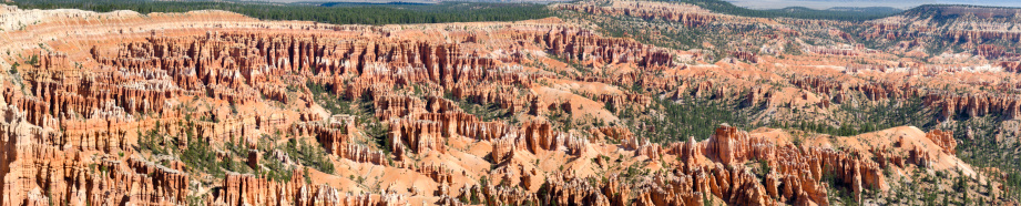 overview of Bryce Canyon National Park in Utah in the United States of America