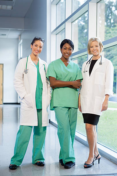 istock group of female doctors and nurses 156384716