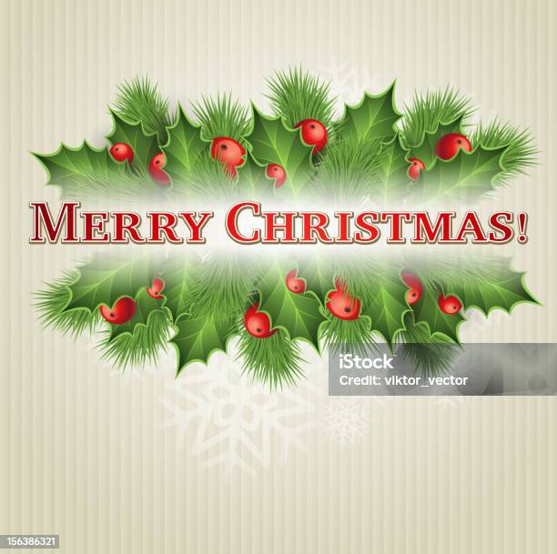 Graphic Designed Image Of A Christmas Holiday Greeting Stock Illustration - Download Image Now