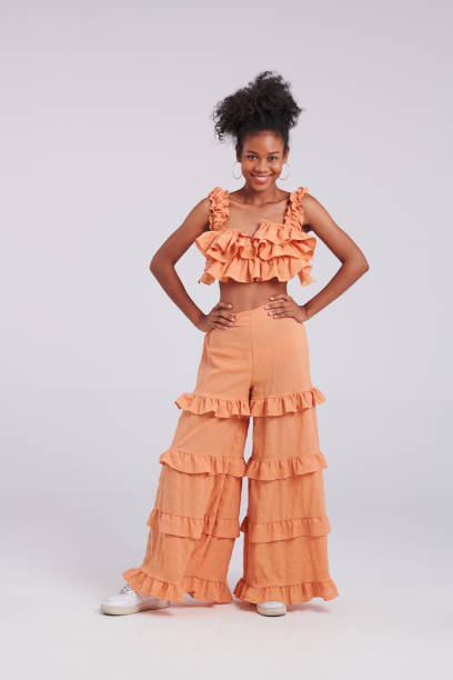 istock Runway Ready: Thai American Black Woman's Studio Fashion Shoot 1563937591