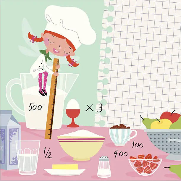 Vector illustration of Kitchen Fairy.