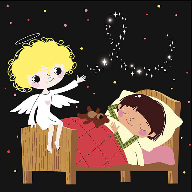 Guardian Angel. The Child and its Guardian Angel. pics of guardian angels stock illustrations