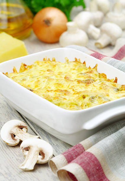 istock Baked potato with cheese and mushrooms 156399601