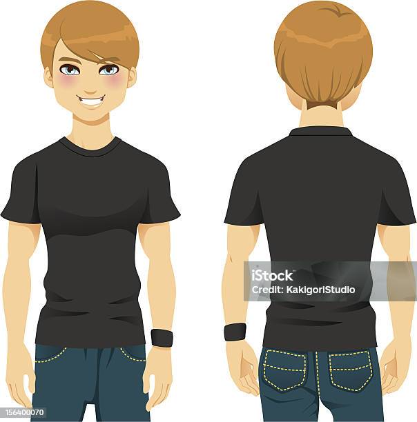 잘생긴 남자 티셔츠 검은색에 대한 스톡 벡터 아트 및 기타 이미지 - 검은색, 공란, 근육질 체격