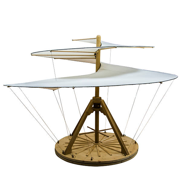 istock Helicopter. Da vinci, the genius. Isolated on white background 156400339
