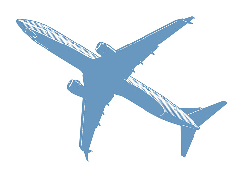 Airliner cut out on white background