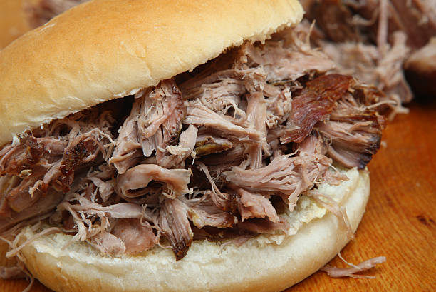 Pulled Pork Roll stock photo