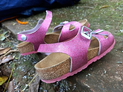 Little purple sandals.