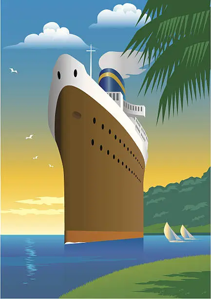 Vector illustration of Cruise Ship