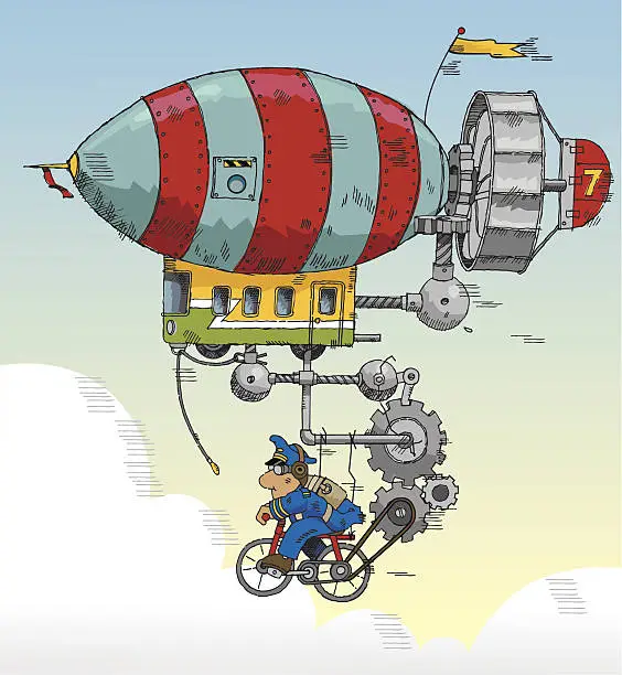 Vector illustration of The Zeppelin