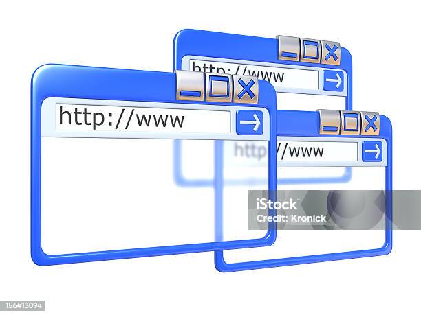 Azul Navegador De Internet Do Windows - Fotografias de stock e mais imagens de Três Objetos - Três Objetos, Página da Web, Aplicação móvel
