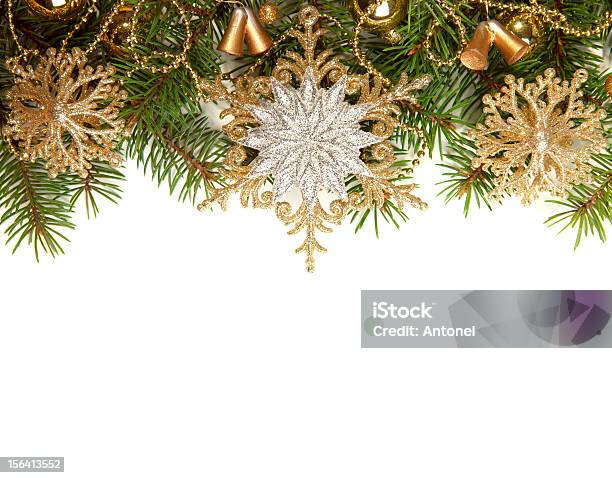Foto de Fronteira De Natal e mais fotos de stock de Bola de Árvore de Natal - Bola de Árvore de Natal, Branco, Decoração