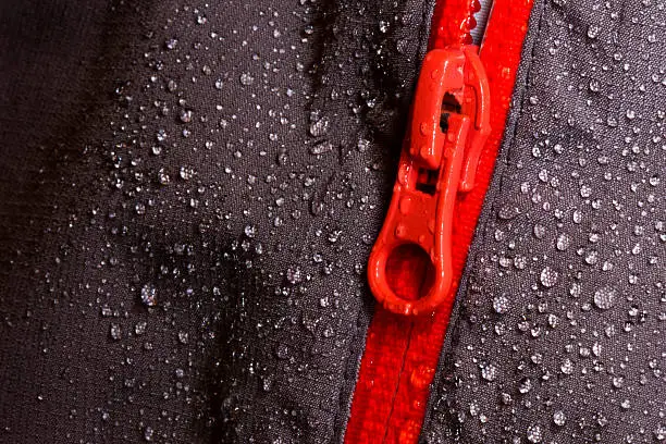 Photo of Waterproof fabric and zipper for outdoors