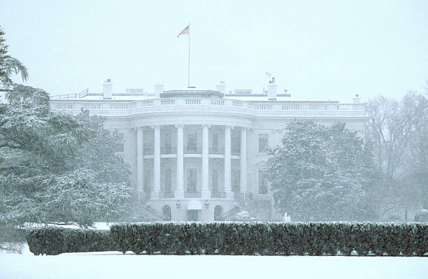 istock The White House during a snowstorm 156423596