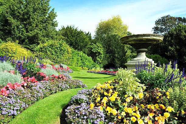 istock Flowerbeds in a Formal Garden 156426407