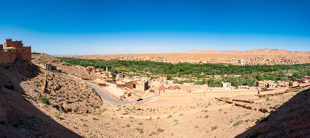 View at Berber village on Dades Valley in Morocco, Africa.