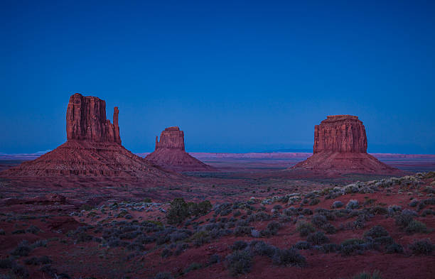 Mitten Buttes in Monument Valley stock photo