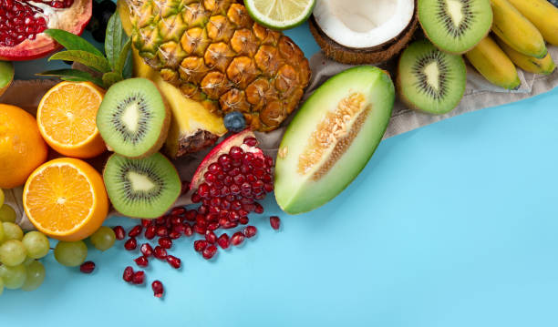 istock Assortment of exotic fruits. 1564380797