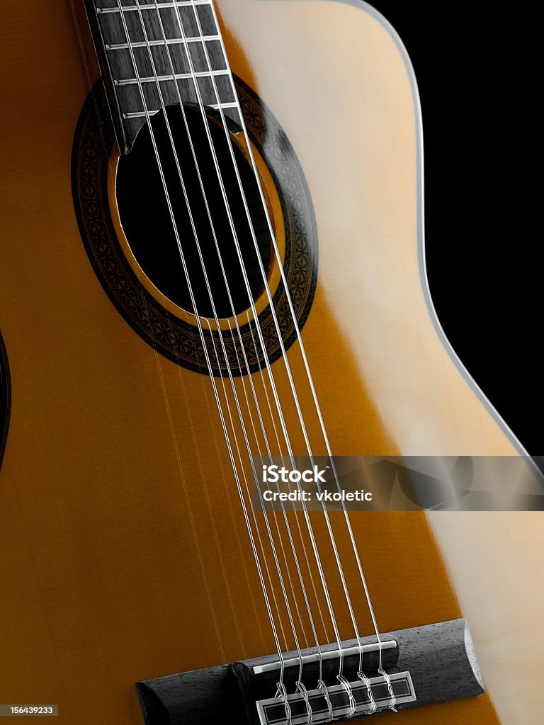 Gitara klasyczna, zbliżenie - Zbiór zdjęć royalty-free (Bez ludzi)