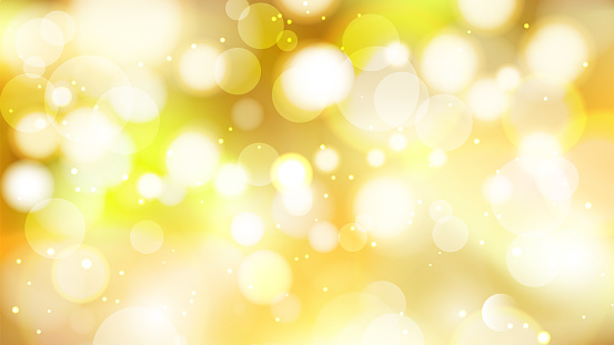 Nature's Glowing Sunlight, Embracing the Warmth of a Golden Yellow-Gold Bokeh Sky Background, Radiating the Beauty of Blurred Light Flare and Nature's Marvelous Bokeh Effec