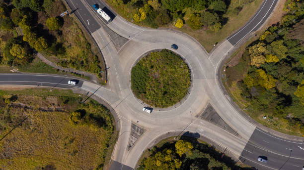 istock Roundabout on a motorway junction 1564457293