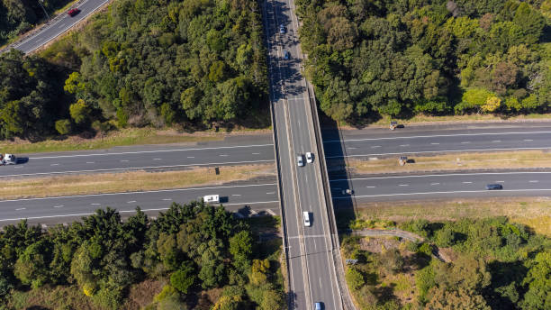 istock Motorway bridge at a junction on the freeway 1564457299