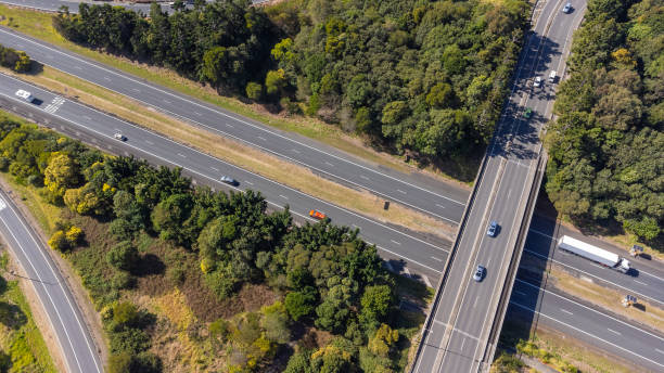 istock Motorway bridge at a junction on the freeway 1564457303