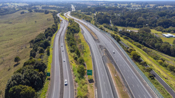 istock Aerial View of a Multiple Lane Motorway 1564457305