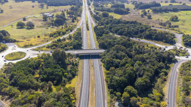 istock Motorway bridge at a junction on the freeway 1564457325