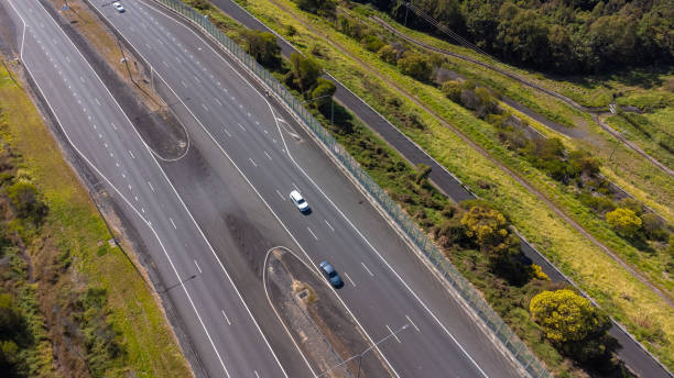 istock Aerial View of a Multiple Lane Motorway 1564457333