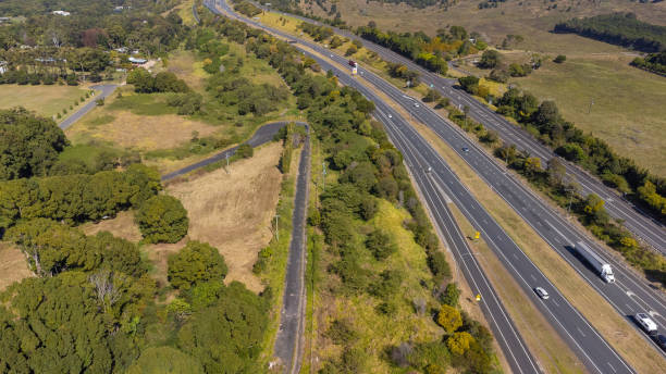 istock Aerial View of a Multiple Lane Motorway 1564457335