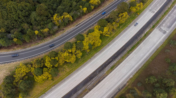 istock Aerial View of a Motorway 1564458964