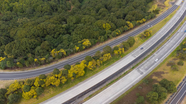 istock Aerial View of a Motorway 1564458966