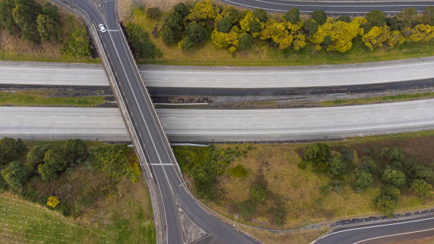 istock Aerial View of a Motorway Bridge 1564458969