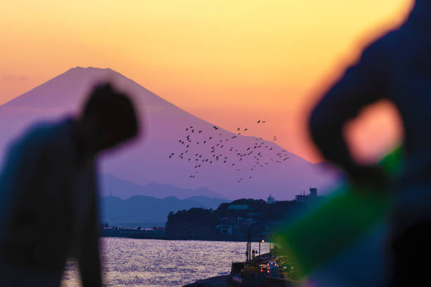 istock Tranquil Dusk at Enoshima: Awe-Inspiring Mount Fuji View 1564565673