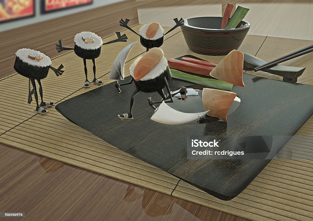 Sushi Figth - Foto stock royalty-free di Cibo