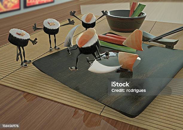 Sushi Figth - Fotografie stock e altre immagini di Cibo - Cibo, Composizione orizzontale, Cucina giapponese