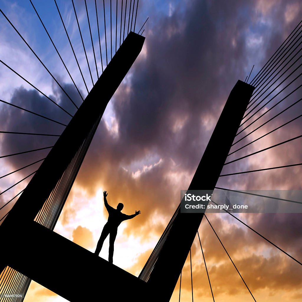 XXL triomphant homme silhouette - Photo de Abstrait libre de droits