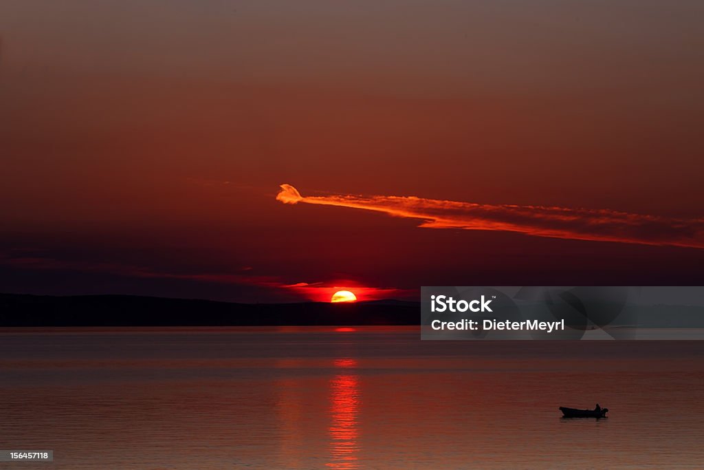 Pesca ao pôr do sol - Royalty-free Ao Ar Livre Foto de stock