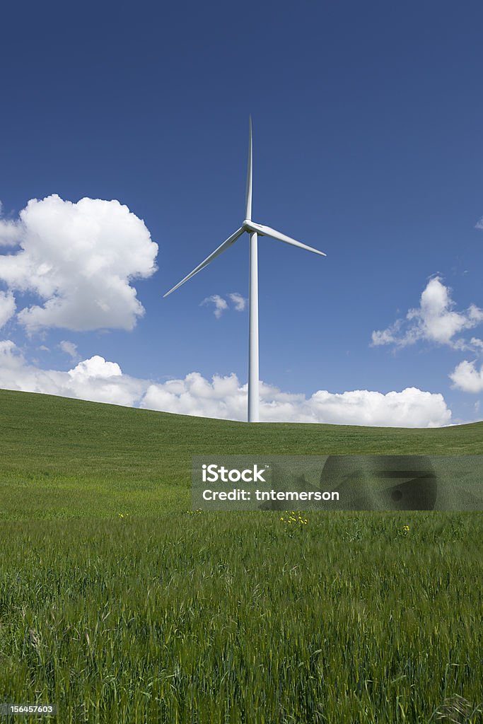 Gerando Turbinas eólicas do Poder Branco - Foto de stock de Azul royalty-free