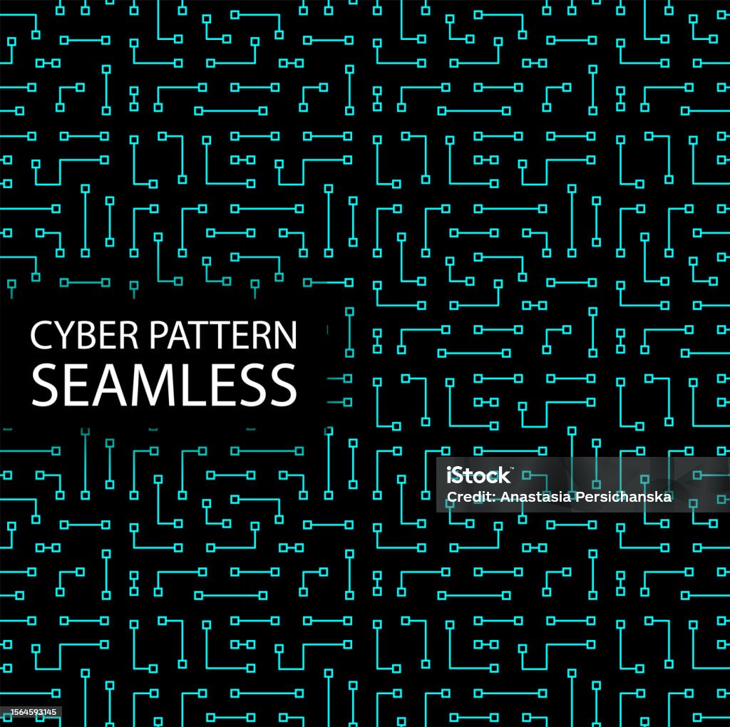 Seamless Cyber Pattern Circuit Board Texture Digital High Tech Style ...