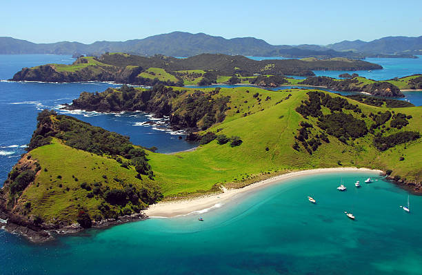 waewaetorea passage-bay of islands, neuseeland - region northland stock-fotos und bilder