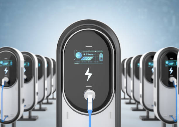 istock EV charging stations or electric vehicle recharging stations with graphic display 1564615205