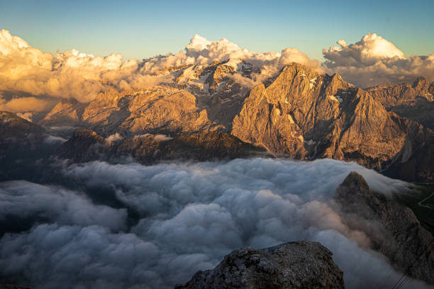 istock sunset on marmolada with sea of clouds 1564631382