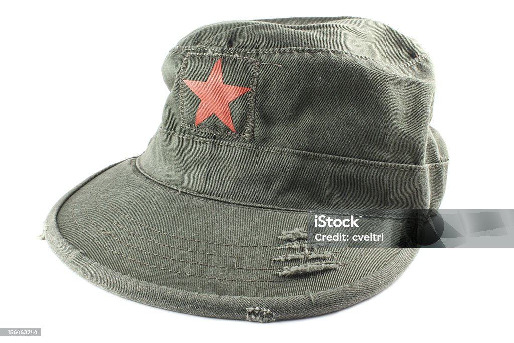 Cappellino militare con stelle - Foto stock royalty-free di Abbigliamento