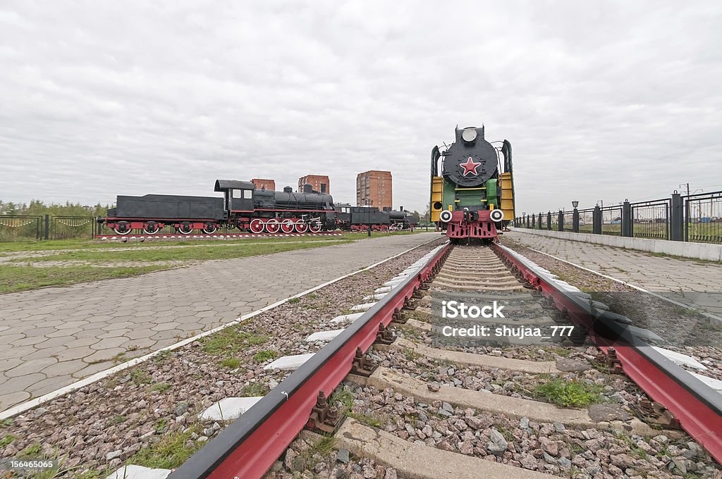 Volto della vecchia locomotiva a vapore - Foto stock royalty-free di A forma di stella