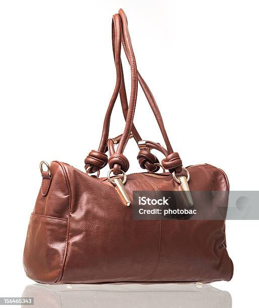 Mulheres Moda Saco Isolado Sobre O Branco - Fotografias de stock e mais imagens de Bolsa de mão - Bolsa de mão, Castanho, Couro