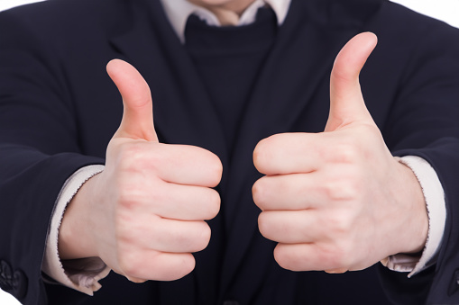 A thumb signal, usually described as a thumbs-up or thumbs-down, is a common hand gesture. The thumbs-up gesture is associated with positivity, approval, achievement, satisfaction and solidarity.
