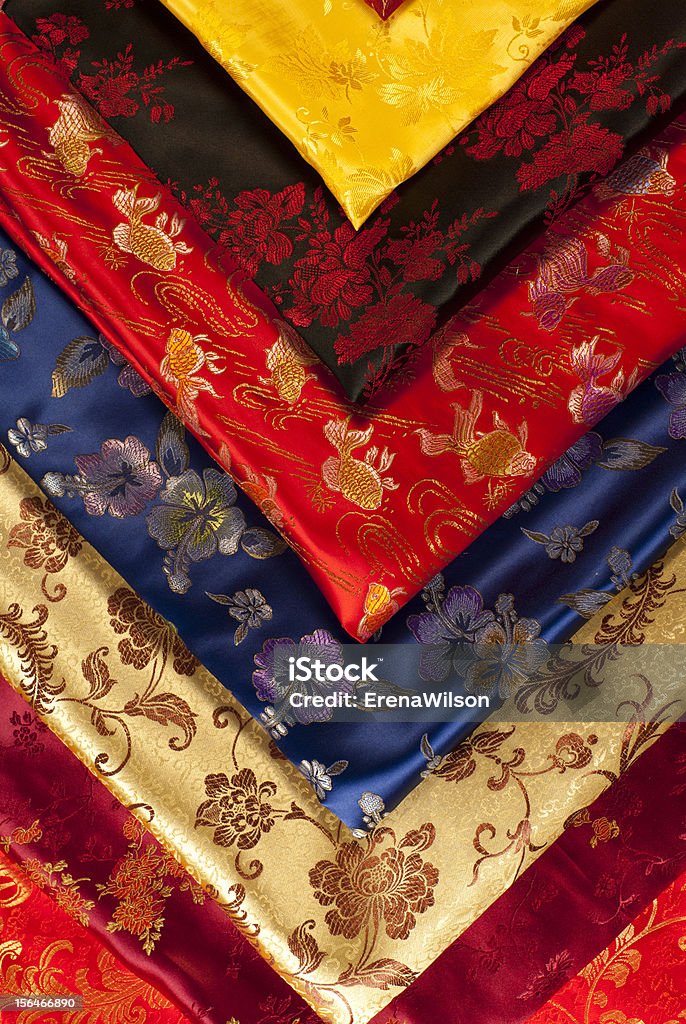 Красочные Китайский Ткань образцов - Стоковые фото Абстрактный роялти-фри
